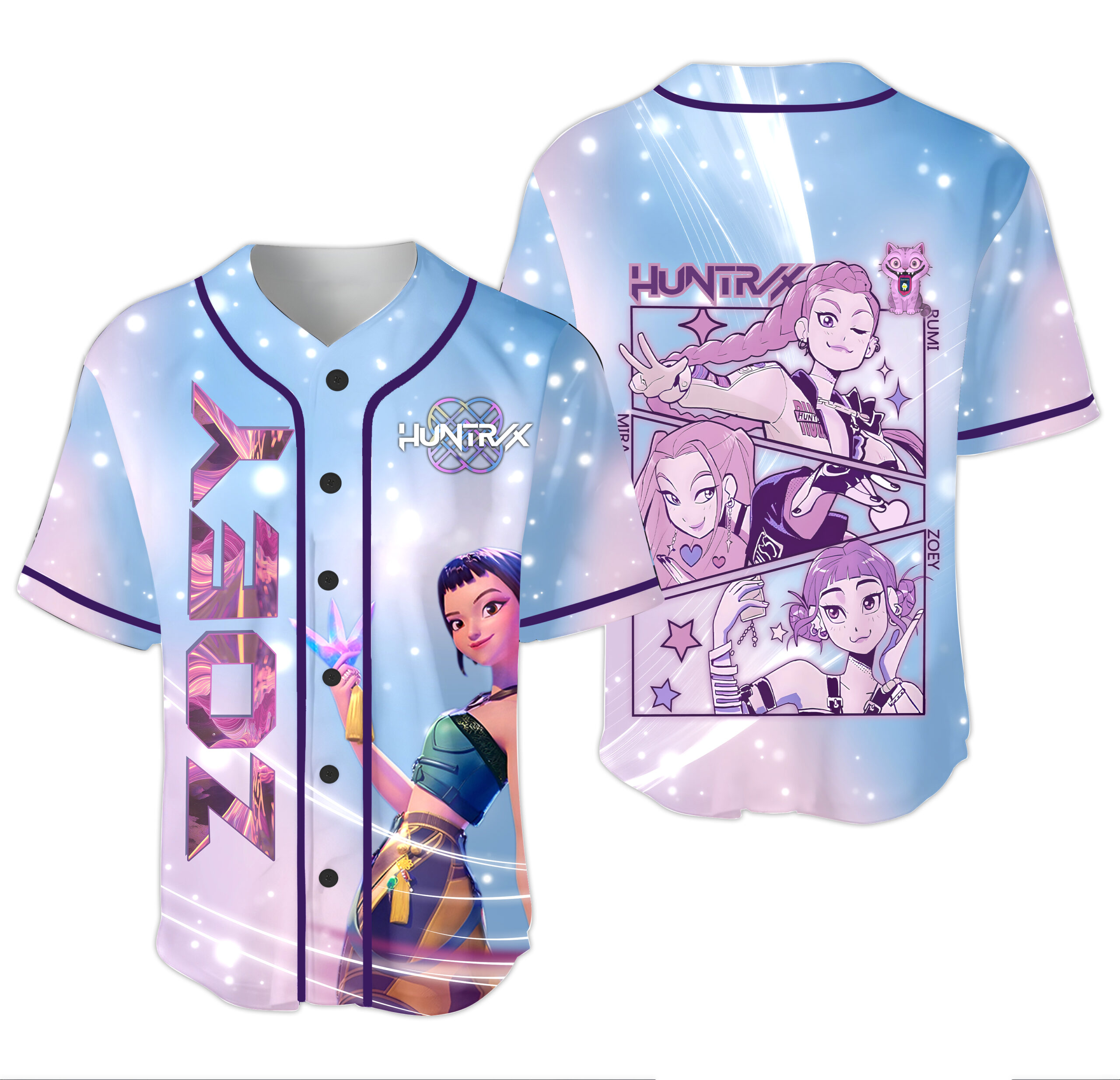 1 mk Kpop Demon Hunters Girls Baseball Jersey