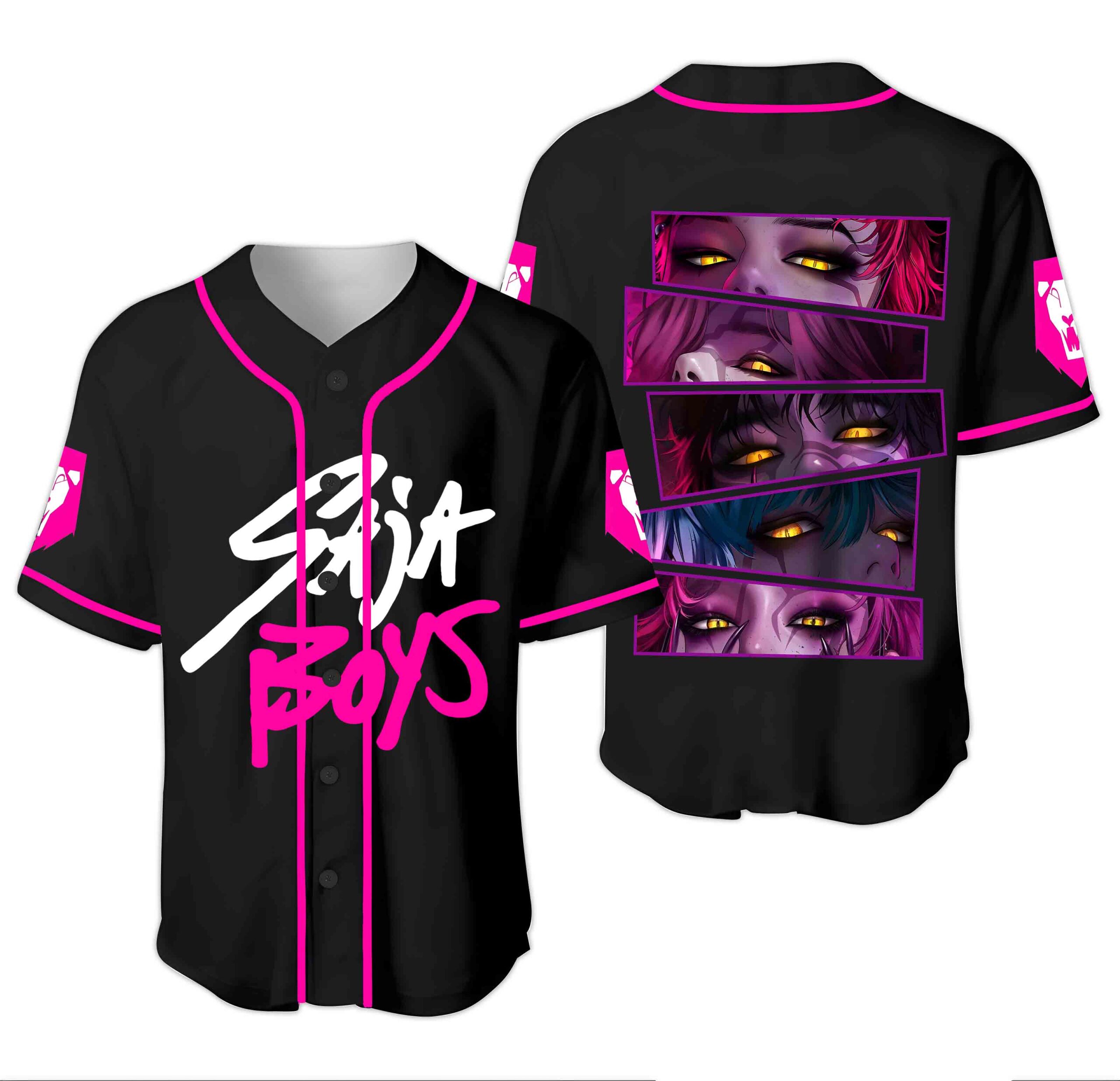 Kpop Saja Boys Baseball Jersey, Kpop Demon Hunters Baseball Shirt, Kpop Demon Hunters Merch | Adult & Kids Sizes