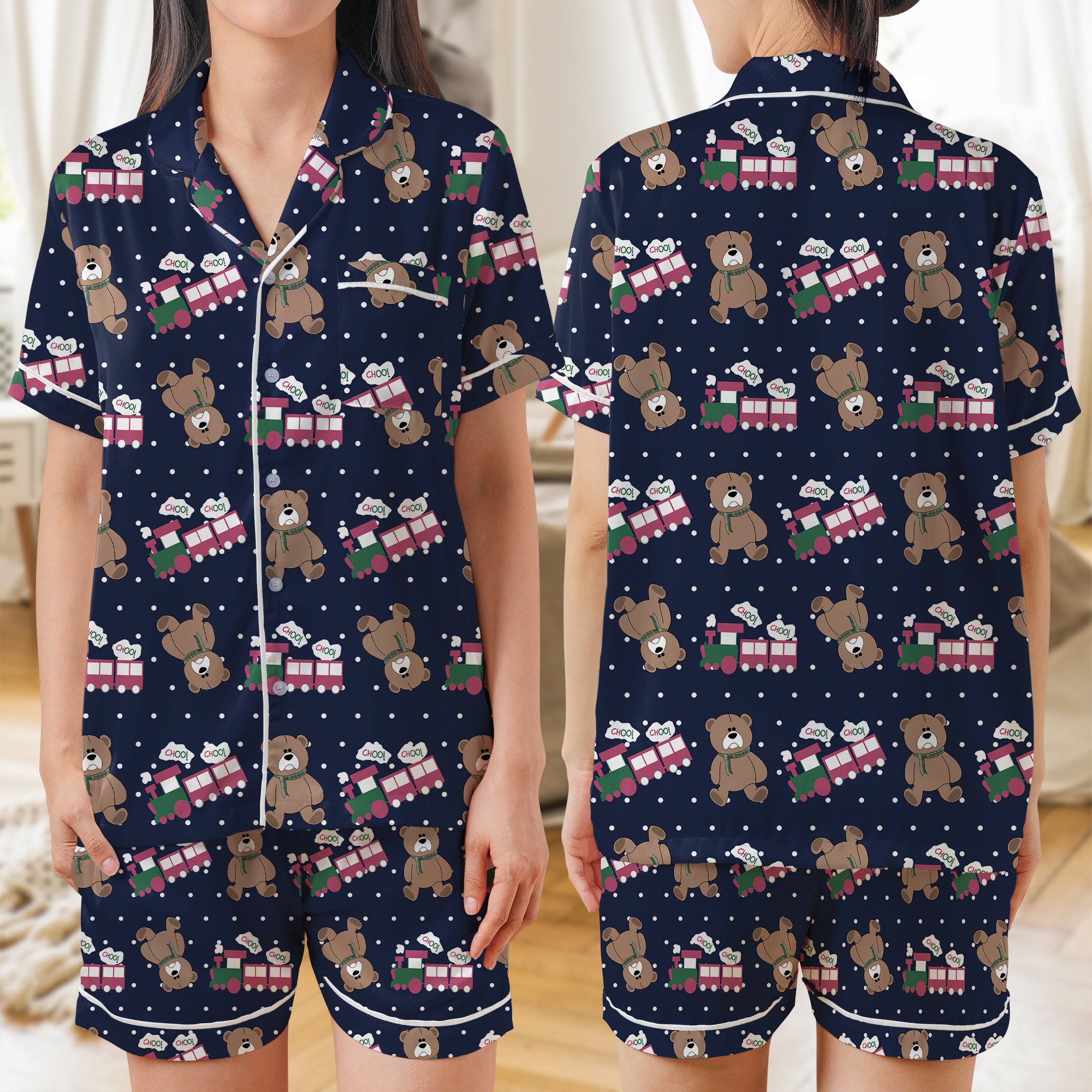 Rumi Choo Demon Unisex Satin Pajamas Set