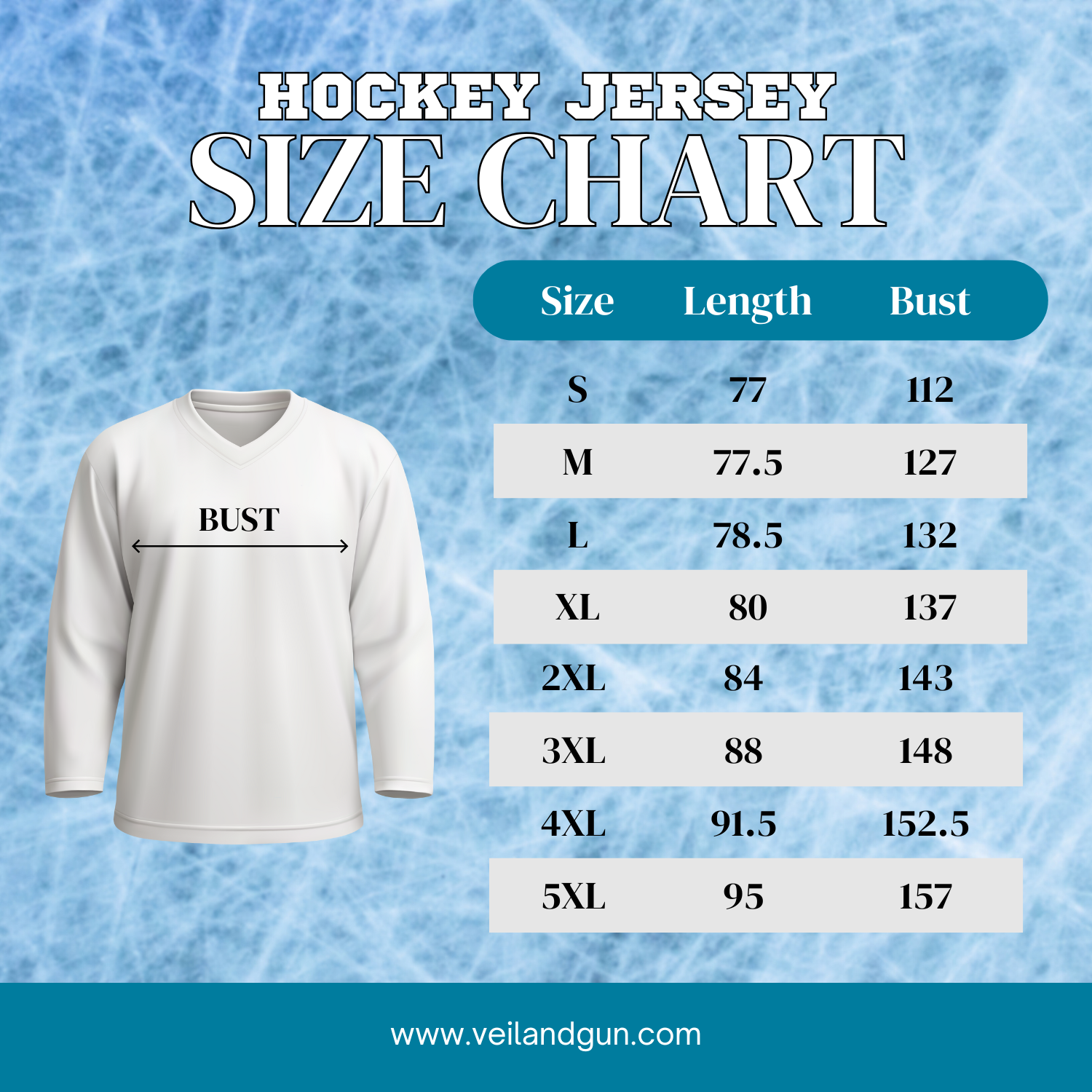 hoockey jersey size